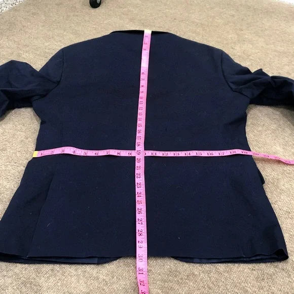 J Crew Thompson Blazer Size 40R Navy Blue Cotton Blend